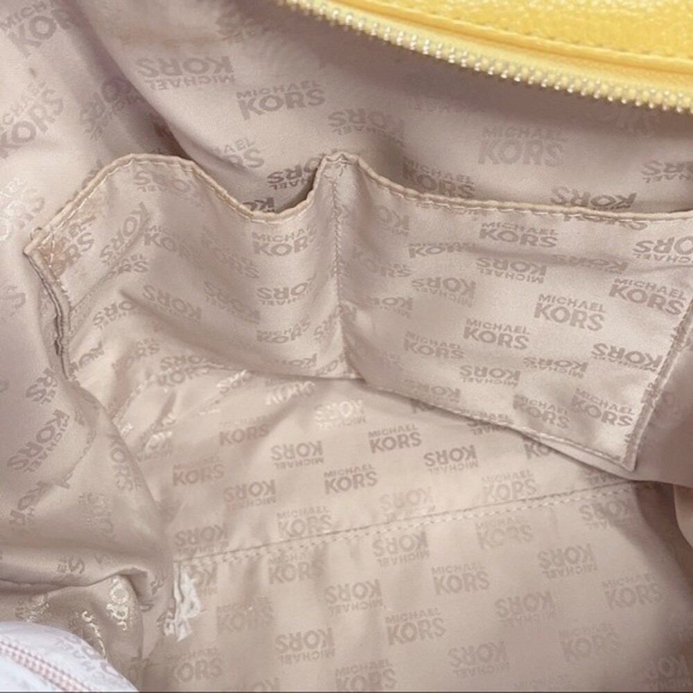 Michael Kors Bright Yellow Handbag Tote Purse - Picture 5 of 9